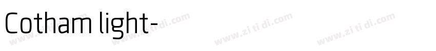 Cotham light字体转换